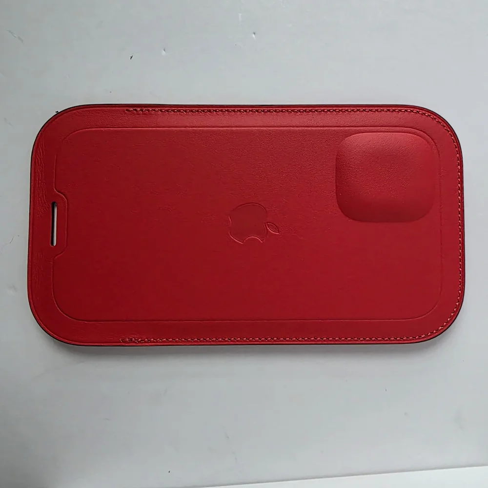 Apple iPhone 12 Mini Leather Sleeve - Red MagSafe